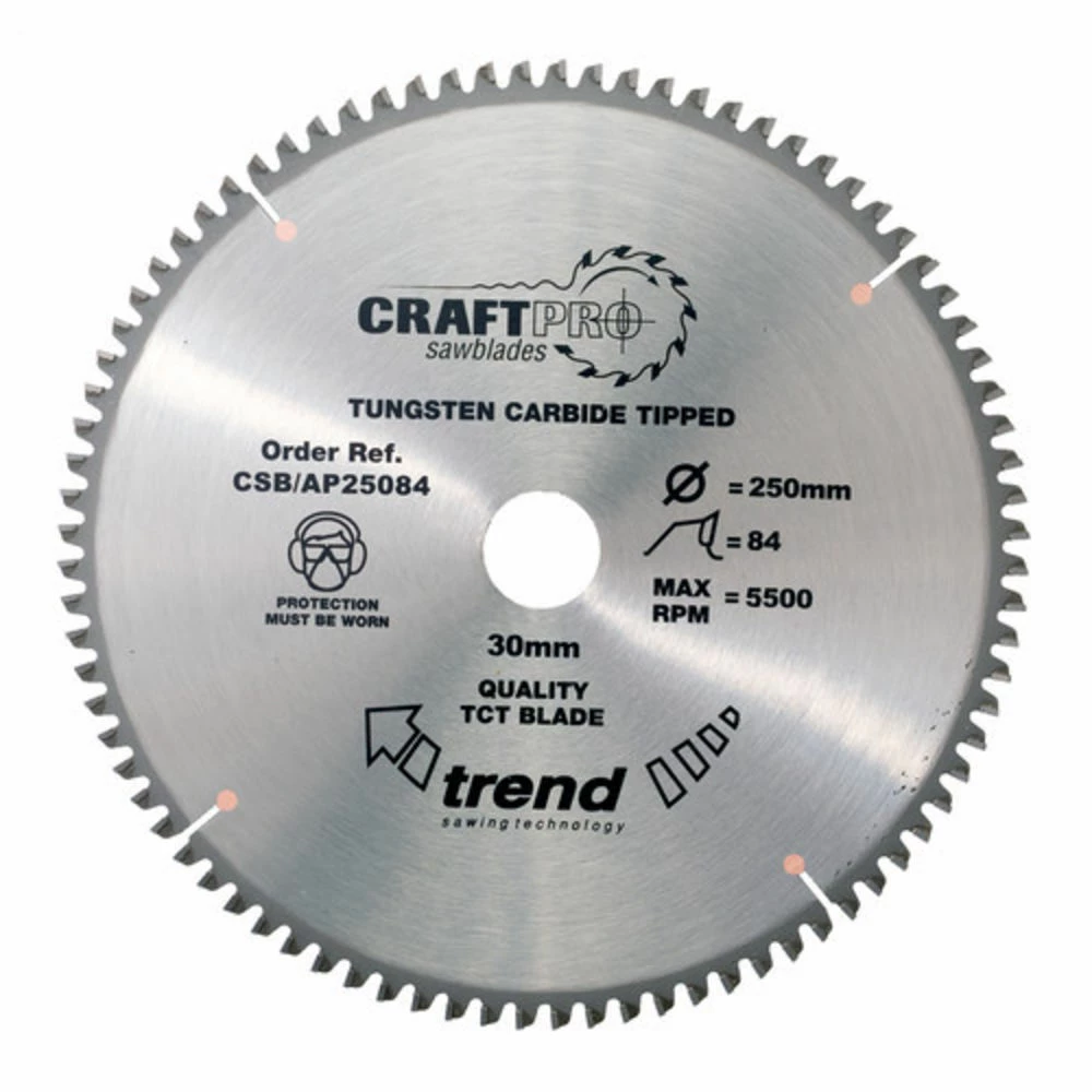CSBAP25084 - 84T 'CraftPro' Saw Blade 250mm 3 CSBAP25084 - 84T 'CraftPro' Saw Blade 250mm
