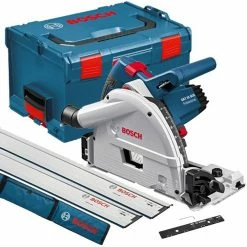 Bosch GKT 55 GCE 165mm Professional Plunge Saw (230V) With L-Boxx + Guide Rails