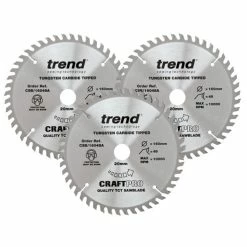Trend 160mm 48T Circular Saw Blade Triple Pack