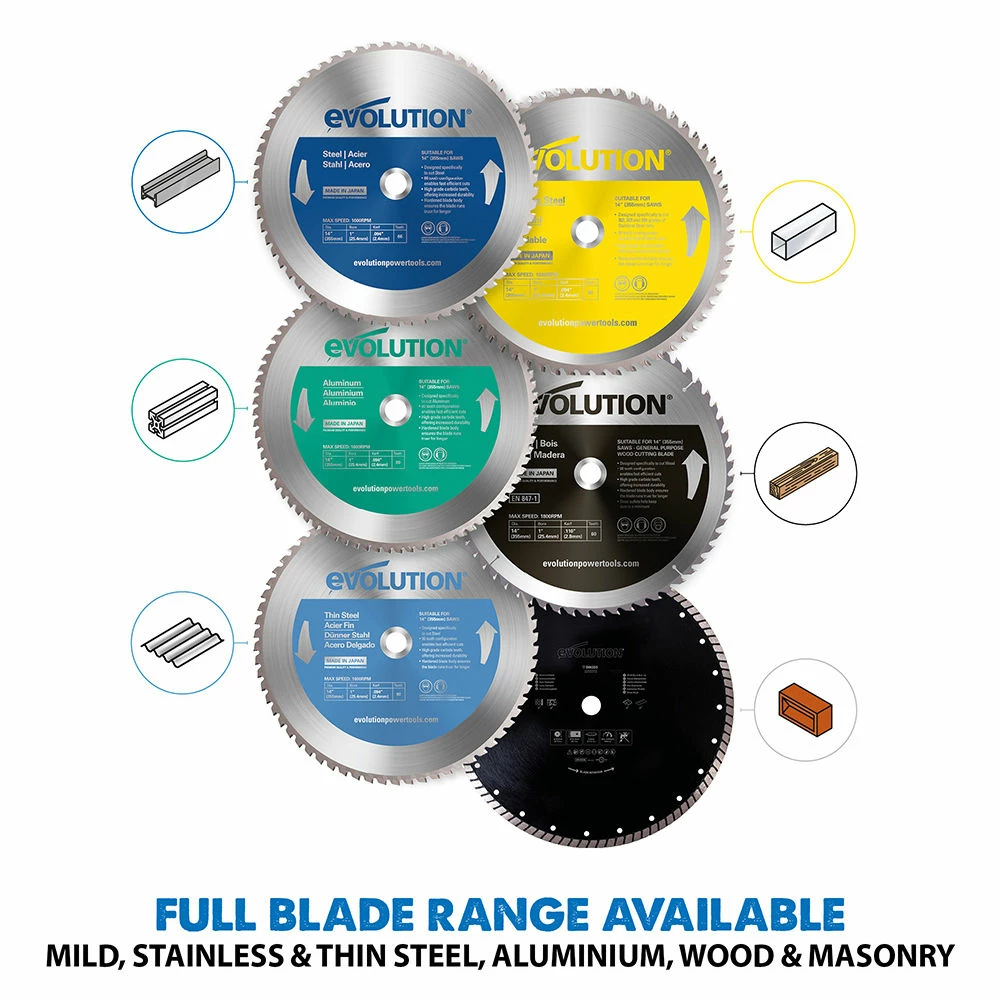 Evolution S355CPS 355mm 14" TCT Multipurpose Chop Saw (110V) 19 Evolution S355CPS 355mm 14" TCT Multipurpose Chop Saw (110V) - Image 17