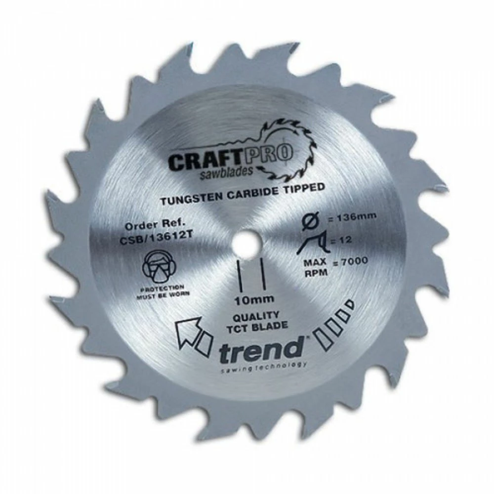 Trend CSB16524TA - 24T 'CraftPro' Saw Blade 165mm 3 Trend CSB16524TA - 24T 'CraftPro' Saw Blade 165mm
