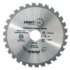 Trend CSBNC18430A - 30T 'CraftPro' Saw Blade 184mm