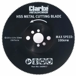 Clarke 225mm Metal Cutting Circular Saw Blade